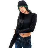 クロップモックネックスリムトップ / CROP MOCK NECK SLIM TOP