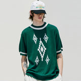 ナバジョパターンリンガーハーフニット / NAVAJO PATTERN RINGER HALF KNIT GREEN