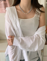 ノッティングアクアマリンネックレス / [925silver] Notting aquamarine Necklace