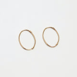 [single earring]14K gold oval earring (m) (6680497553526)