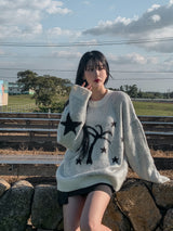 ウィンターパームツリーブラシモヘアニット