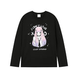 ポストへルガールTシャツ/0 2 post hell girl t-shirt - BLACK