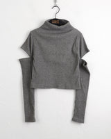 Nikun brushed slit polar t-shirt