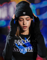 ミーロゴアンゴラビーニー/mii LOGO ANGORA BEANIE BLACK