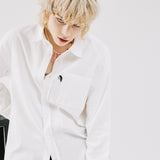 オーバーフィットコットンシャツ/OVERFIT COTTON SHIRTS-OFF-WHITE