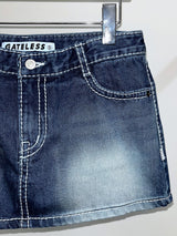 ステッチデニムスカート / STITCH SKIRT-DARK BLUE