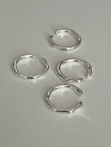 (silver925）ラフオープンリング