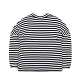 ストライプハイネックプルオーバー / BSR2223FWPO025 STRIPE HIGH NECK PULLOVER BLACK