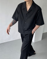 YM クリースクロップドシャツ / YM Crease Cropped Shirt (4 colors)