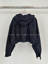 クロップドフードシャツジャケット