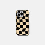 108 CHECKER BOARD_black beige(glossy-slim-hard)