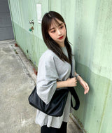 レザークロスミニマルサコッシュバッグ