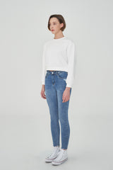 ハイウェストスキニージーンズ/HIGH WAIST LIGHT BLUE SKINNY JEAN [6808]