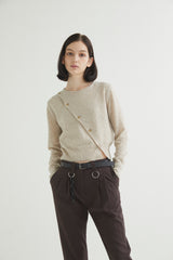 ASYMMETRY PLACKET KNIT CROP TOP OATMEAL (6608598728822)