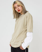 アシメレイヤードロングスリーブTシャツ / ASYMMETRY LAYERED L/S (4592270540918)