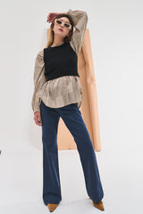 バックニットスリーブレス / Back Point Knit Sleeveless (3 colors)