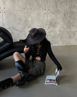 Corset V-neck T-shirt & Cardigan