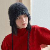 VAZAR Hairy Cloche Hat / Black