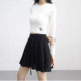 [NONCODE] New Dell Embroidery Crop T-shirt