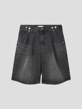 Well Button denim half pants 2color