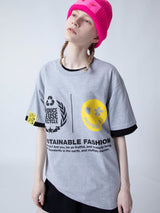 サステナブルキャンペーンTシャツ/SUSTAINABLE FASHION CAMPAIGN 1/2 T-SHIRT_GRAY