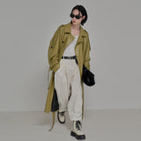 [自主製作] [Restock] ルーカスレザートレンチコート/LUCAS leather trench coat (2 color)