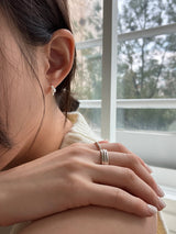 [92.5silver] dot pearl earrings