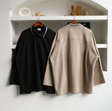 ウノフォンディーカラーTシャツ / Uno Fondy W Collar T Shirt (2color) (6686023024758)