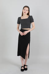 ストライプパフTシャツ / Stripe Puff T-shirt Black