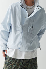 ワイドフーディージャケット/BSR2223FWJK048 WIDE HOODED JACKET SKY