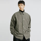 ナイロンユーティリティポケットランドリーシャツ / NYLON UTILITY POCKET LAUNDRY SHIRT CHARCOAL
