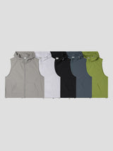 サマーナイロンフードベスト / Summer nylon hood vest 5color