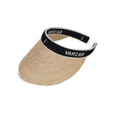 Organic band raffia sun visor Black
