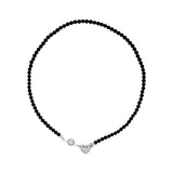 NO.435 [BLACK] HEART PEARL NECKLACE 