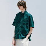 2ND タイプトラッカーナイロンシャツ / 2ND TYPE TRUCKER NYLON SHIRT DARK GREEN