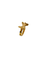 Ribbon ruffle gold ring