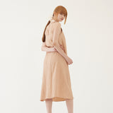 CASUAL SLEEVELESS DRESS (PEACH) (6579694960758)