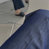 ロングワイドデニムパンツ