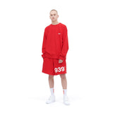 939 LOGO SWEAT SHORTS (DEEP RED)