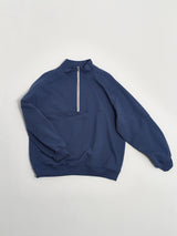 HALF ZIP SWEAT SHIRT BLUE (6594025652342)