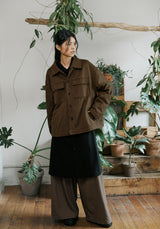 unisex suede jacket brown