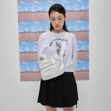 Luna shirring cross baga (ivory) (6684442067062)