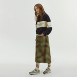 COLOR BLOCK COLLAR SWEATSHIRT_NAVY