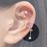 ホワイトシルバーパールピアス / [Styling] White Silver Pearl Piercing Set