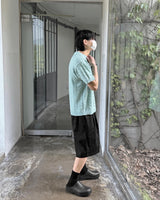 2タックコットンバルミューダパンツ / Two Tuck Cotton Bermuda Pants
