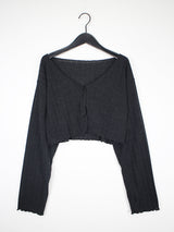 アロリブドクロップカーディガン / Allo Ribbed Crop Cardigan (5color)