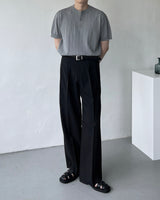 FL ニバーツータックサイドバンディングワイドスラックス