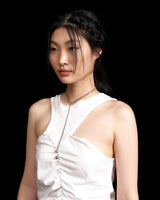 LOOF TIE NECKLACE SILVER