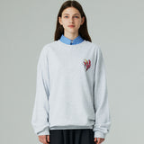 ハートプリンティングスウェット/HEART PRINTING SWEAT SHIRT-WHITE MELANGE