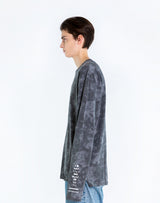 タイダイ 長袖Tシャツ ブラック/ tiedye long sleeve black (4437316763766)